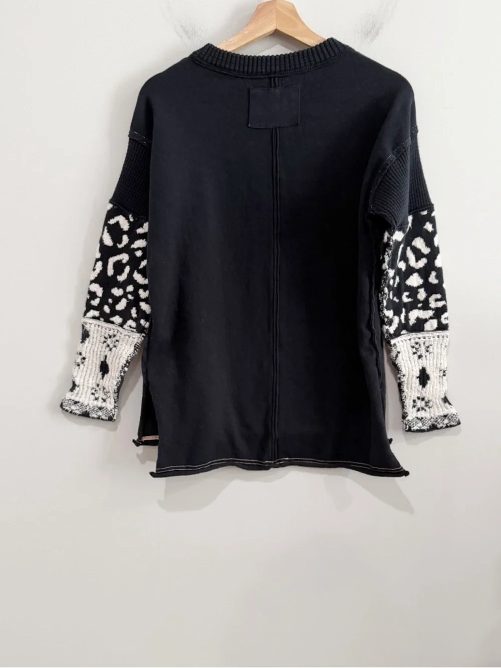 FREE PEOPLE We The Free Tiger Style Cuff Tee Oversized Animal Print Size XS